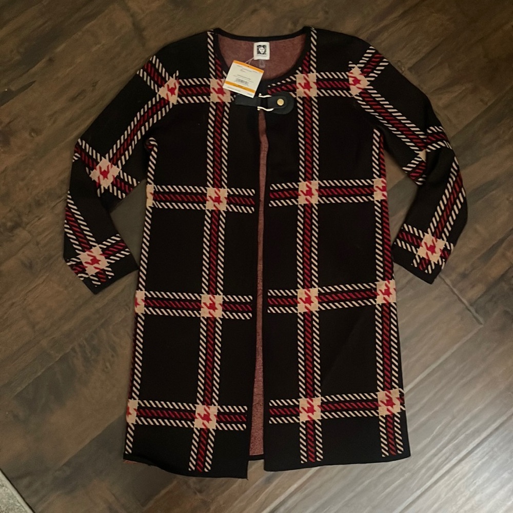 Plaid Anne Klein Cardigan